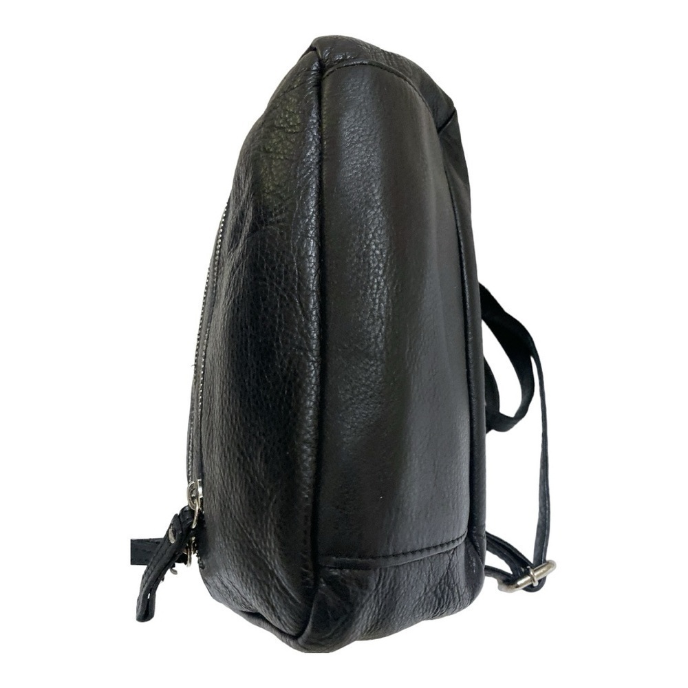 MARCO AVANÉ Soft Leather Crossbody Bag Exterior Zipper Pockets Black Lea… - Picture 3 of 9